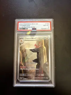 Charmeleon Pokemon TCG Illustration Rare Foil 2022 Mew EN #169 PSA 8 - Image 1