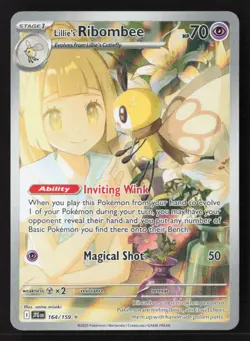 Lillie's Ribombee Illustration Rare Holofoil JTG 164/159 NM Pokemon TCG - Image 1