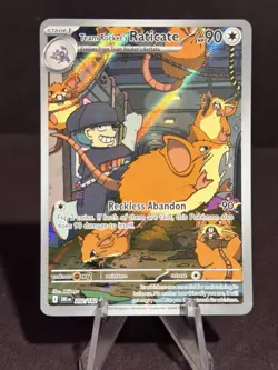 Pokemon Team Rockets Raticate 202/182 Illustration Rare Destined Rivals - Image 1