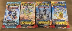 Pokemon 3 X Surging Sparks and 1 X Journey Together Booster Packs New Sealed - Image 1
