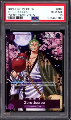 2024 One Piece Event Pack Volume 5 Zoro-Juurou #067 PSA 10 GEM MINT - Image 1