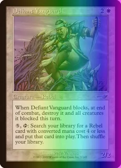 MTG Magic the Gathering Defiant Vanguard (7/143) Nemesis LP FOIL - Image 1
