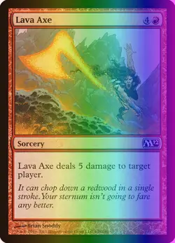 MTG Magic the Gathering Lava Axe (148/256) Magic 2012 LP FOIL - Image 1