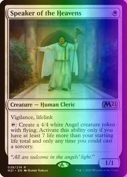 MTG Magic the Gathering Speaker of the Heavens (38/471) Core Set 2021 NM FOIL - Image 1