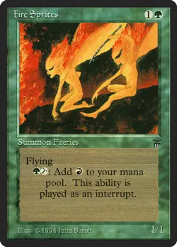 MTG Magic the Gathering Fire Sprites (186/310) Legends MP - Image 1