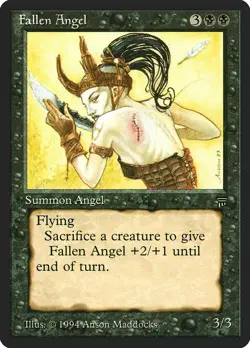 MTG Magic the Gathering Fallen Angel (97/310) Legends MP - Image 1