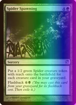 MTG Magic the Gathering Spider Spawning (203/300) Innistrad LP FOIL - Image 1