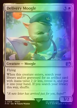 MTG Magic the Gathering Delivery Moogle (15/764) Final Fantasy LP FOIL - Image 1