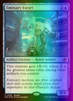 MTG Magic the Gathering Emissary Escort (399/426) Edge of Eternities NM FOIL - Image 1