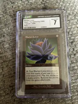 1998 Magic: The Gathering Unglued #70 Blacker Lotus CGC 7 NM - Image 1