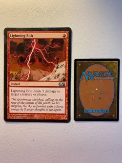 MTG 1x OVERSIZED Lightning Bolt 146 Core Set 2010 M10 Magic the Gathering x1 MP - Image 1