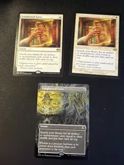 Enlightened Tutor Lot Of 3 Borderless Regular Retro DMR Dominaria MTG Magic - Image 1