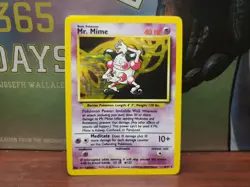 Pokemon TCG Mr. Mime Jungle 6/64 Holo Unlimited Holo Rare No Jungle Symbol Error - Image 1