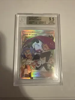 2019 POKEMON SUN & MOON HIDDEN FATES #68 FULL ART/JESSIE & JAMES BGS 9.5 - Image 2