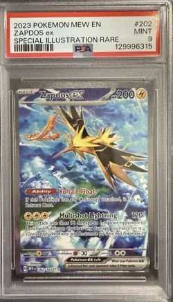 Zapdos ex #202/165 - 2023 Pokemon SV Mew EN 151 - PSA 9 - Image 1