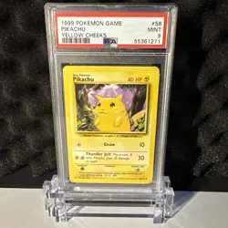 1999 Pokemon Pikachu Yellow Cheeks #58 PSA 9 MINT Vintage Base Set Classic ✨ - Image 1