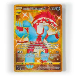 Pokemon - Galarian Obstagoon - 198/185 - SWSH Vivid Voltage - Gold Secret Rare - Image 1