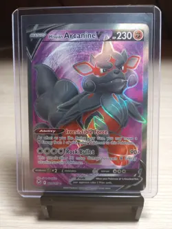 Pokemon Hisuian Arcanine V 179/195 Silver Tempest Full Art Ultra Rare Holo NM - Image 1