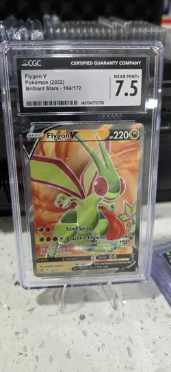 Pokemon TCG Flygon V Full Art Holo Ultra Rare CGC 7.5 Near Mint - Image 1