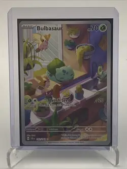 Bulbasaur 143/142 Pokemon TCG SV07 Stellar Crown Illustration Rare Full Art Holo - Image 5