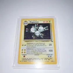 Pokemon Magneton 80 HP Rare Fossil 11/62 Wizards of the Coast 1999 Card - Image 1