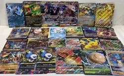 Rare Jumbo Pokemon Holographic Trading Card Singles W/Folder (Set Of 25) - Image 1