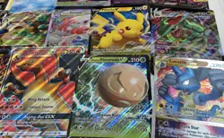Rare Jumbo Pokemon Holographic Trading Card Singles W/Folder (Set Of 25) - Image 5
