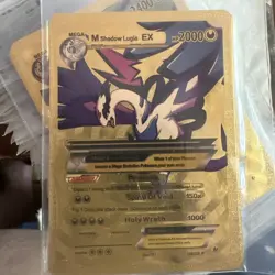 M Shadow Lugia EX HP2000 Gold Foil Fan Art Display Card NM/M - Image 1
