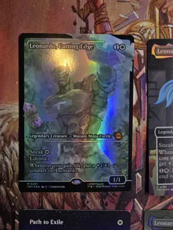 Mtg Tmnt Leonardo, Cutting Edge - Foil - Showcase Plus Bonus Cards Path To Ex. - Image 2