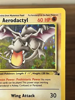 Aerodactyl - 1/62 - Pokemon Fossil Unlimited Holo Rare Card WOTC NM/LP - Image 4