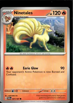 Pokemon Ninetales 027/167 Twilight Masquerade Non Holo Common 5 Card Lot - Image 1