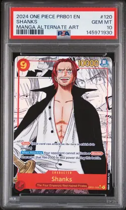 2024 ONE PIECE PRB01-PREM BOOSTER -ONE PIECE CARD THE BEST- #120 SHANKS PSA 10 - Image 1