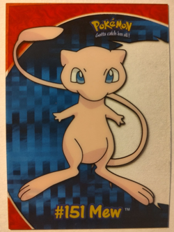 2000 TOPPS POKEMON TV ANIMATION CLEAR CARDS MEW #PC 7 - Image 1