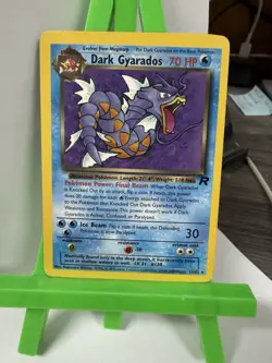 Dark Gyarados 25/82 Rare Team Rocket Pokemon Card WOTC 2000 Vintage TCG - Image 1