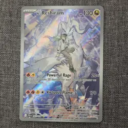 Pokemon N's Reshiram Illustration Rare Holo Sv09 167/159 130 HP Dragon Card - Image 1