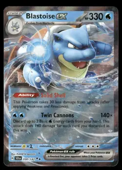 Pokemon Cards Blastoise ex 30/142 Stellar Crown Double Rare NM - Image 1