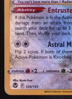 Radiant Jirachi 120/195 - Pokemon Silver Tempest Radiant Rare Card - Image 2