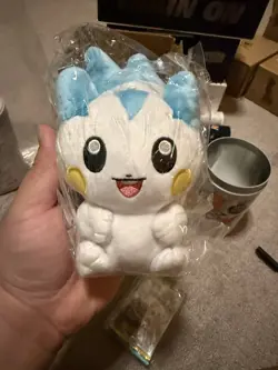 Pokemon TCG Chinese SC Nuzzle Cheeks Plush Card Display Gift Box Open Pachirisu - Image 1