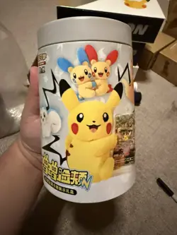 Pokemon TCG Chinese SC Nuzzle Cheeks Plush Card Display Gift Box Open Pachirisu - Image 3