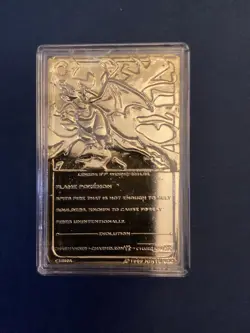 1999 Charizard Pokemon Trading Card 24K Gold Plated, Limited Edition Burger King - Image 2