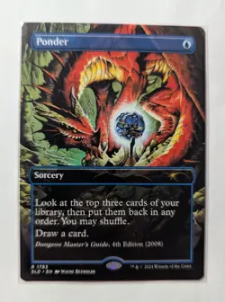 1x Ponder Borderless 1783 NM - Secret Lair D&D Magic MTG x1 - Image 1