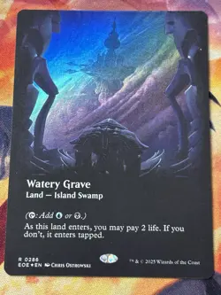 MTG - 1x Watery Grave - Borderless Foil Edge of Eternities NM - Image 1