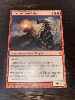 Hero of Oxid Ridge Mirrodin Besieged Regular Rare Mtg - Image 1