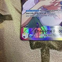 One Piece TCG Charlotte Pudding OP08-058 Alt Art Leader Two Legends NM English - Image 2