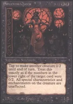 MTG magic cards 1x Sorceress Queen Arabian Nights Moderate Play, English - Image 1