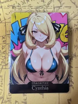 Cynthia Pokemon ACG Goddess Story Waifu Anime Custom Card - Image 1