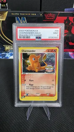 Charmander 98 Pokemon Card Holo Ex Dragon City Championships 2003 Nintendo PSA 9 - Image 1