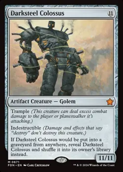 Darksteel Colossus (EX) 11/11 Trample Indestrucible MTG Discount: 5+ Magic Card - Image 1