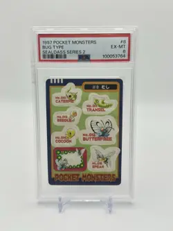 [PSA 6] 1997 Pocket Monsters Japanese Bug Type Card Sealdass Series 2 - Image 1