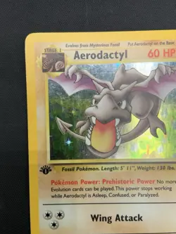 Aerodactyl 1/62 Fossil Holo Rare 1st Edition Pokemon Card WOTC Moderately played - Image 2